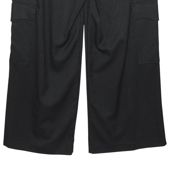 KOTON Arzu Sabanci Wide Leg Black Pants Size EU 42 Large - Picture 12 of 13